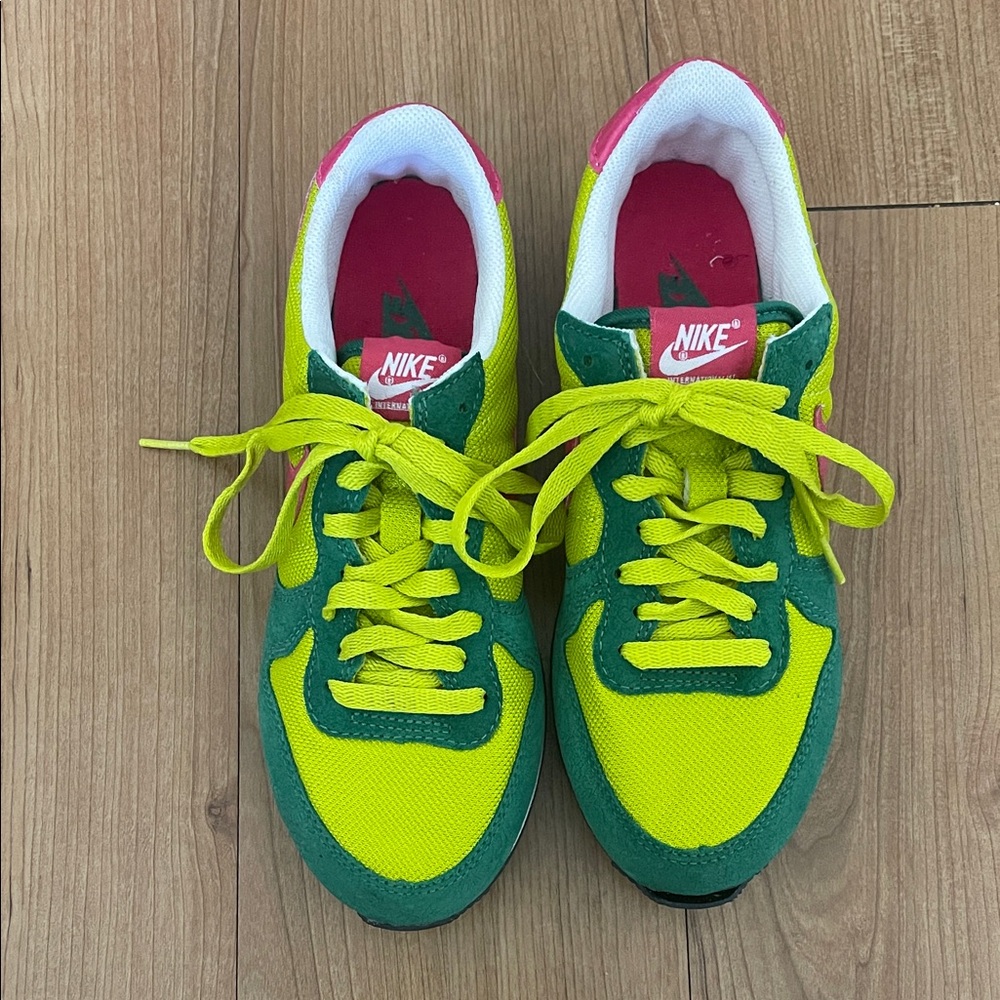 Nike Lime Green and Dark Green Athletic Shoes